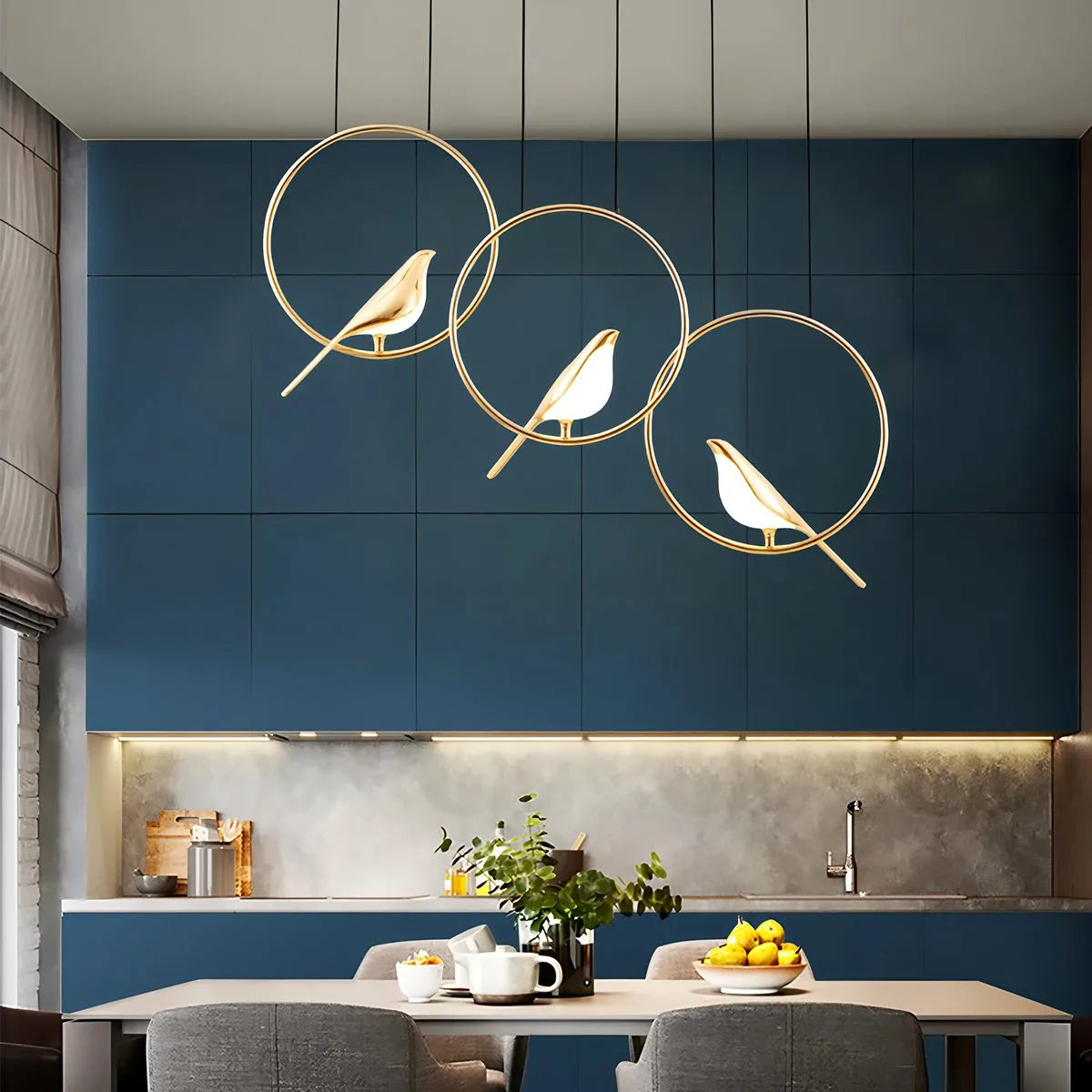 Feyran Modern Gold Birds LED Chandelier