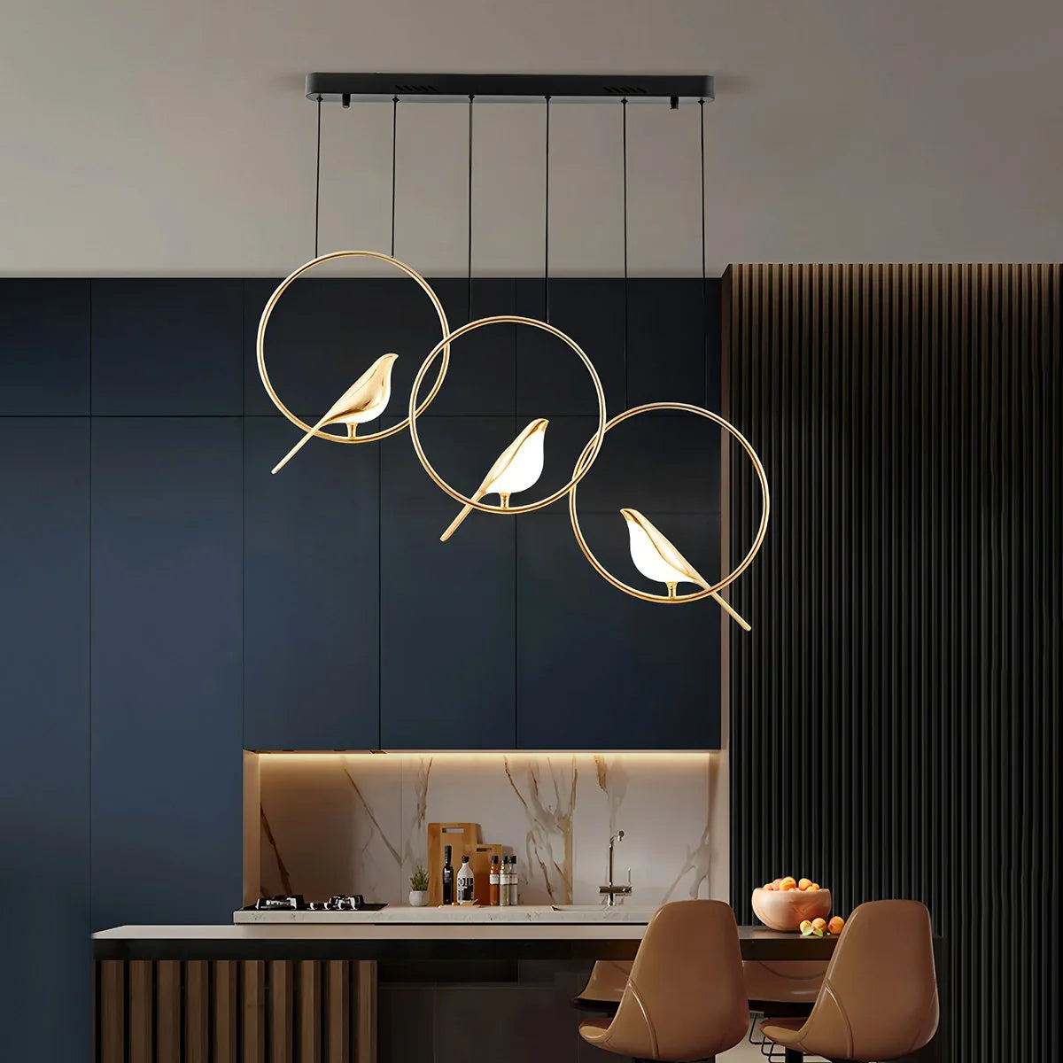 Feyran Modern Gold Birds LED Chandelier