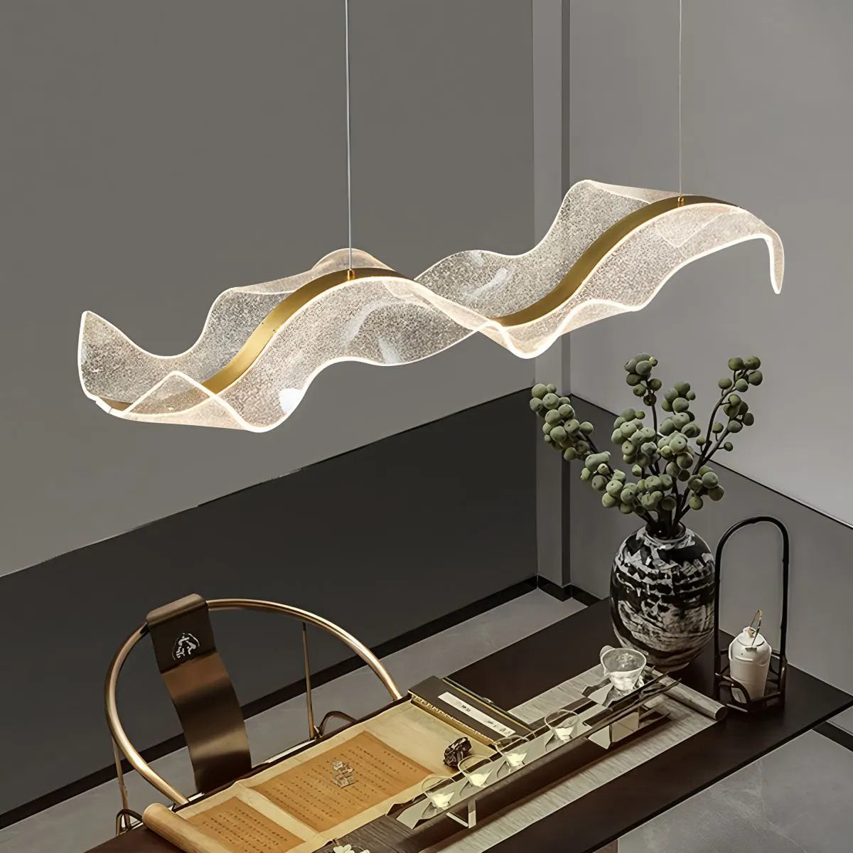 Feyran Modern LED Wave Acrylic Chandelier