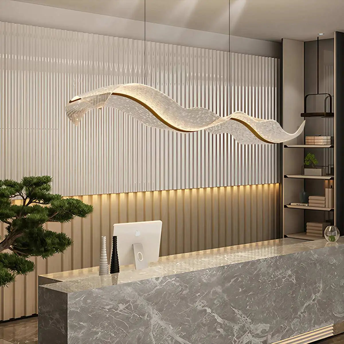 Feyran Modern LED Wave Acrylic Chandelier