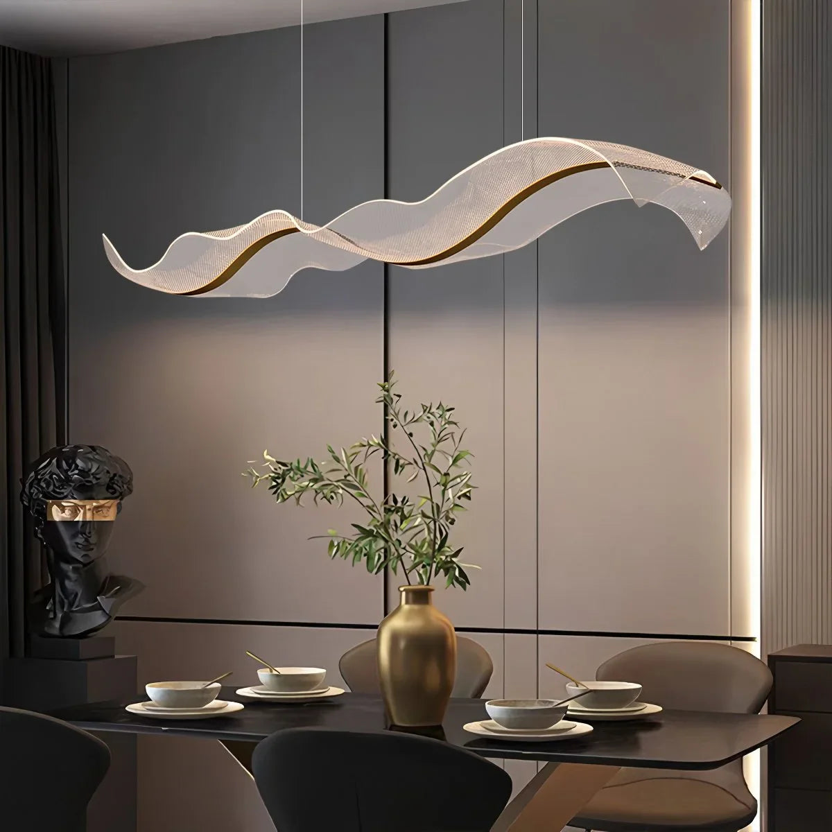 Feyran Modern LED Wave Acrylic Chandelier