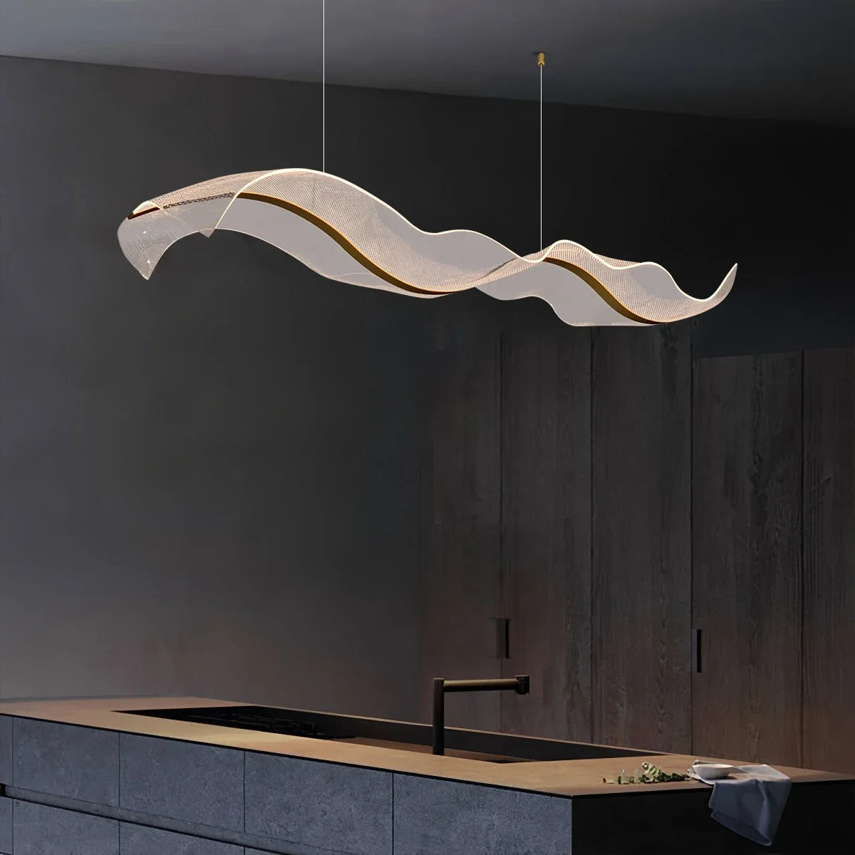 Feyran Modern LED Wave Acrylic Chandelier