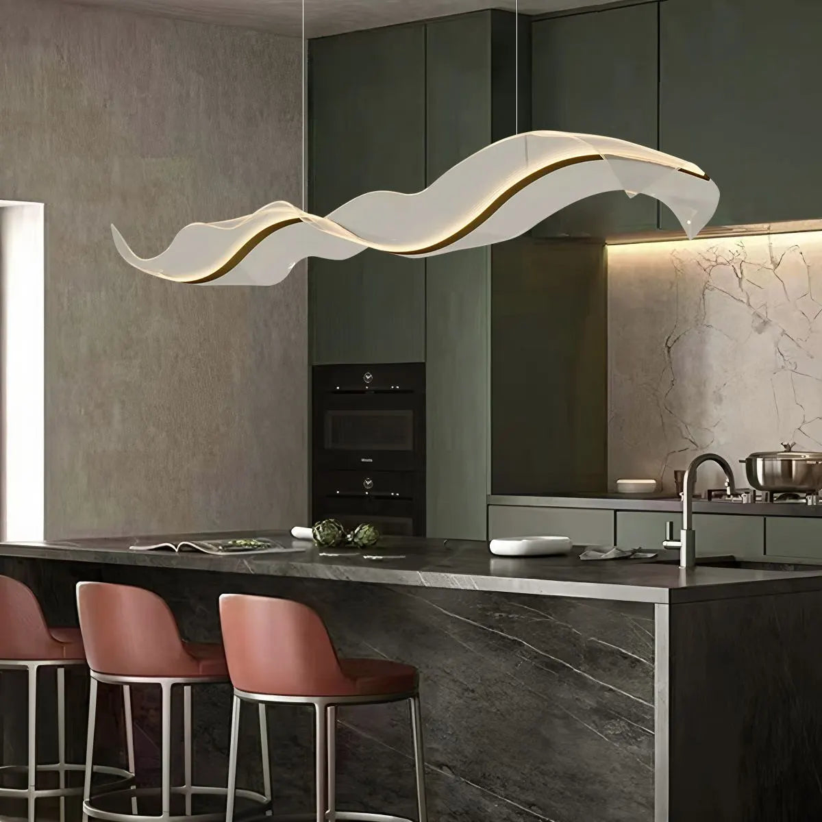 Feyran Modern LED Wave Acrylic Chandelier