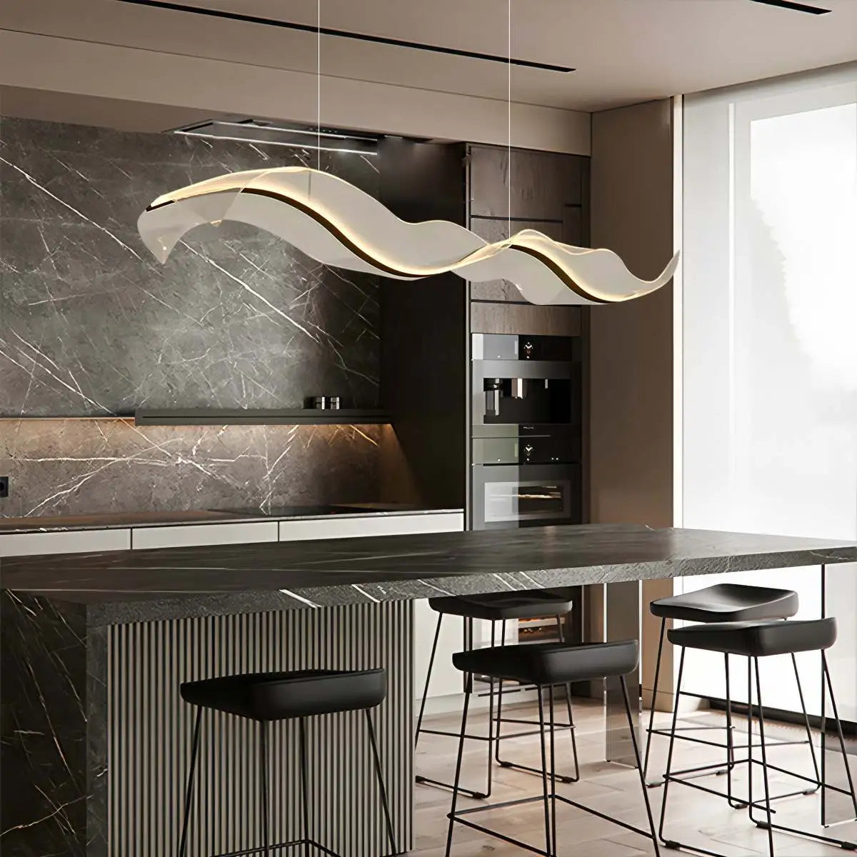 Feyran Modern LED Wave Acrylic Chandelier