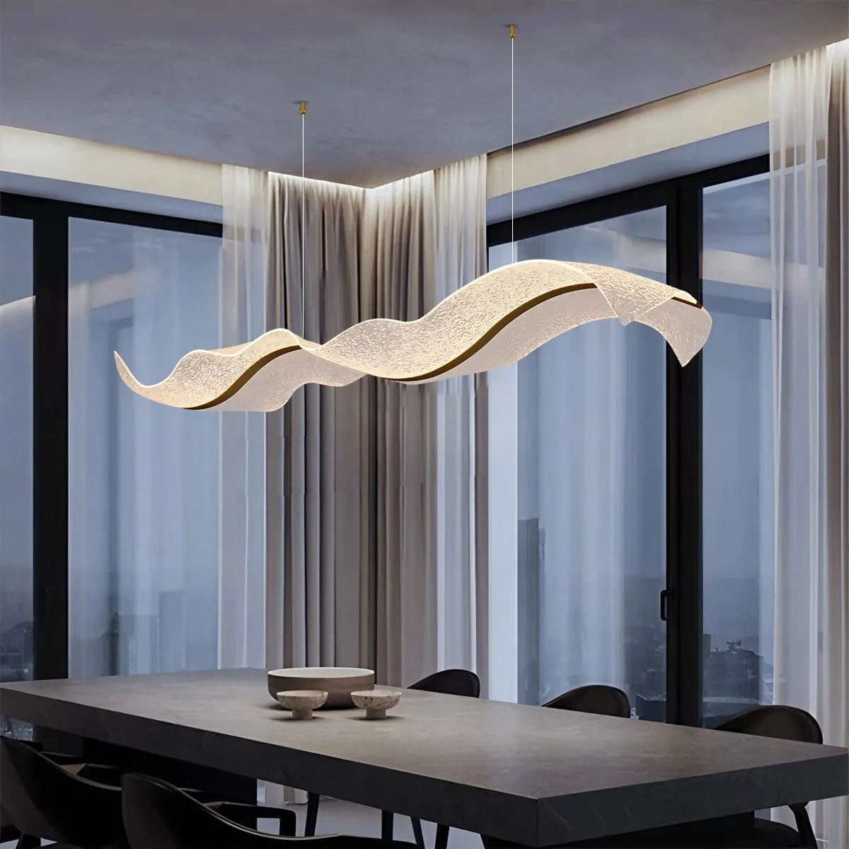 Feyran Modern LED Wave Acrylic Chandelier