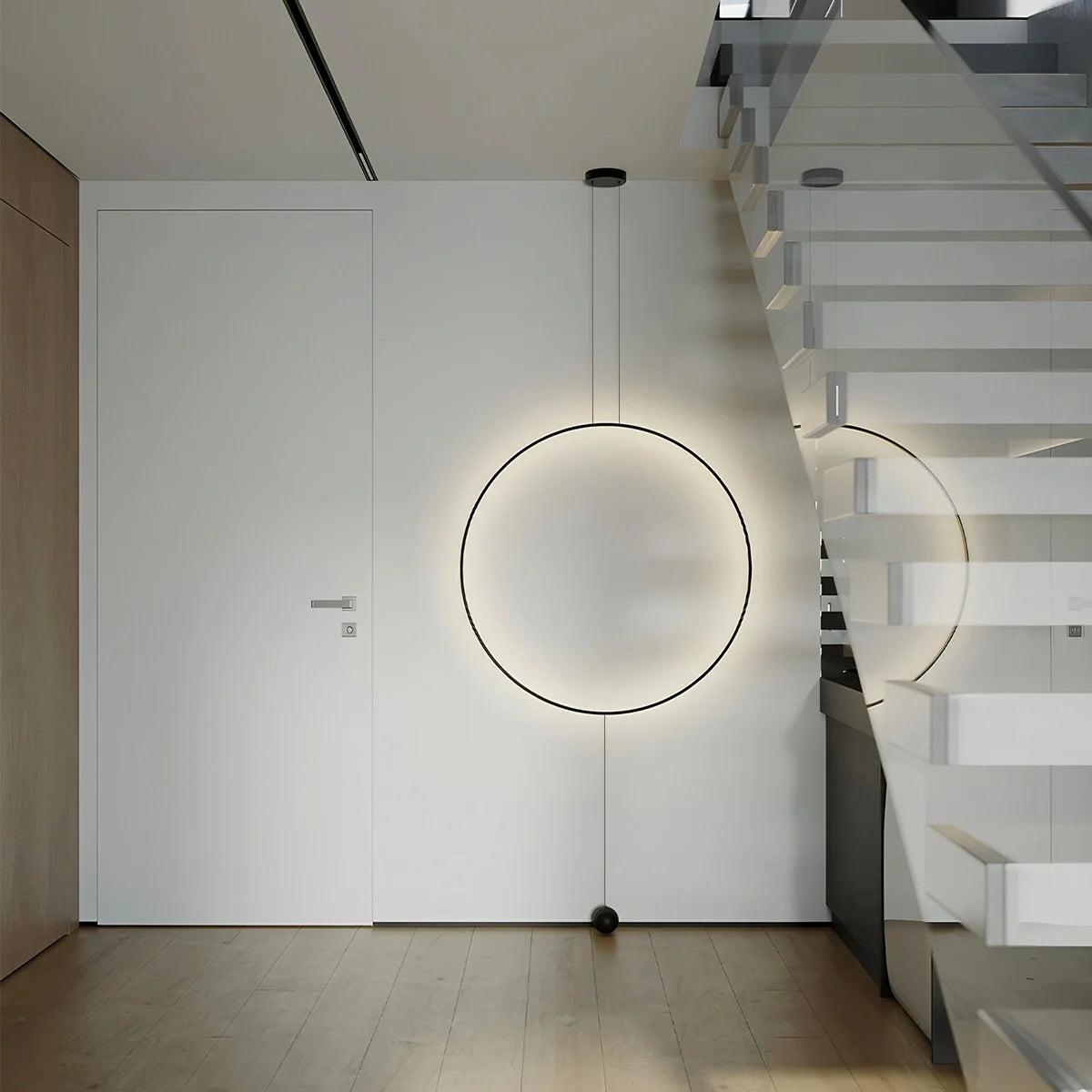 Feyran Modern Minimalist Circular Halo Pendant Light