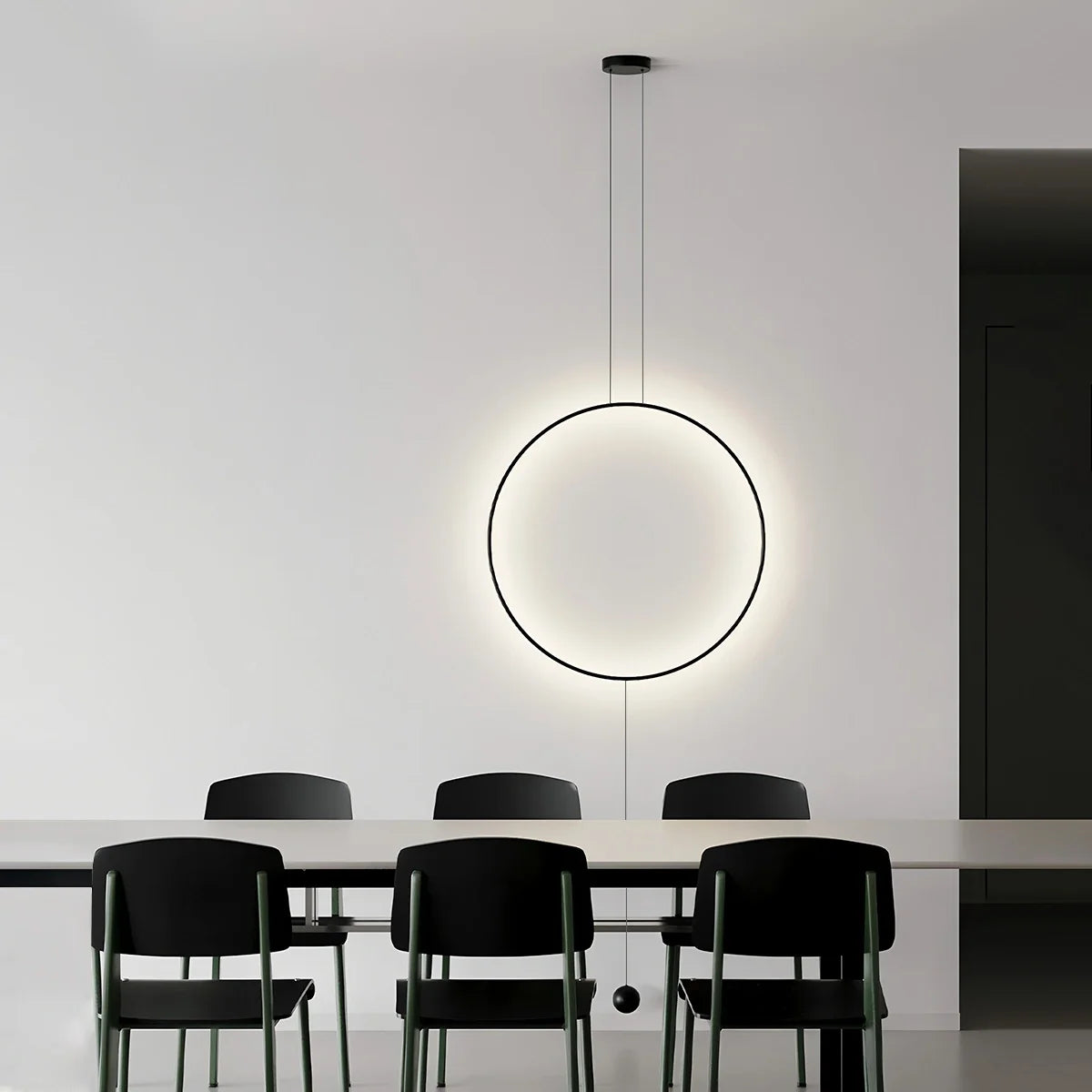 Feyran Modern Minimalist Circular Halo Pendant Light