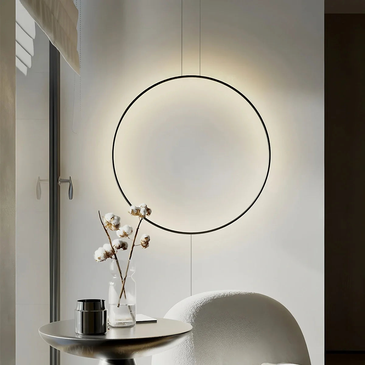 Feyran Modern Minimalist Circular Halo Pendant Light
