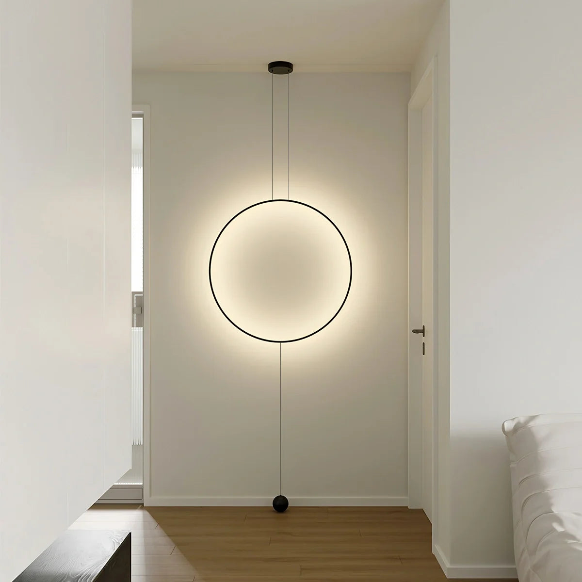 Feyran Modern Minimalist Circular Halo Pendant Light