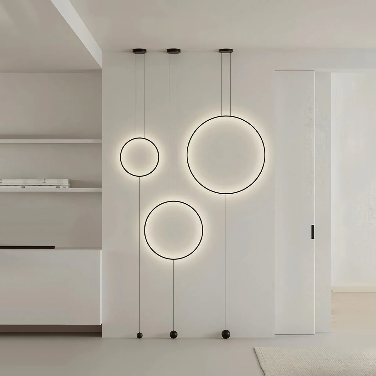 Feyran Modern Minimalist Circular Halo Pendant Light