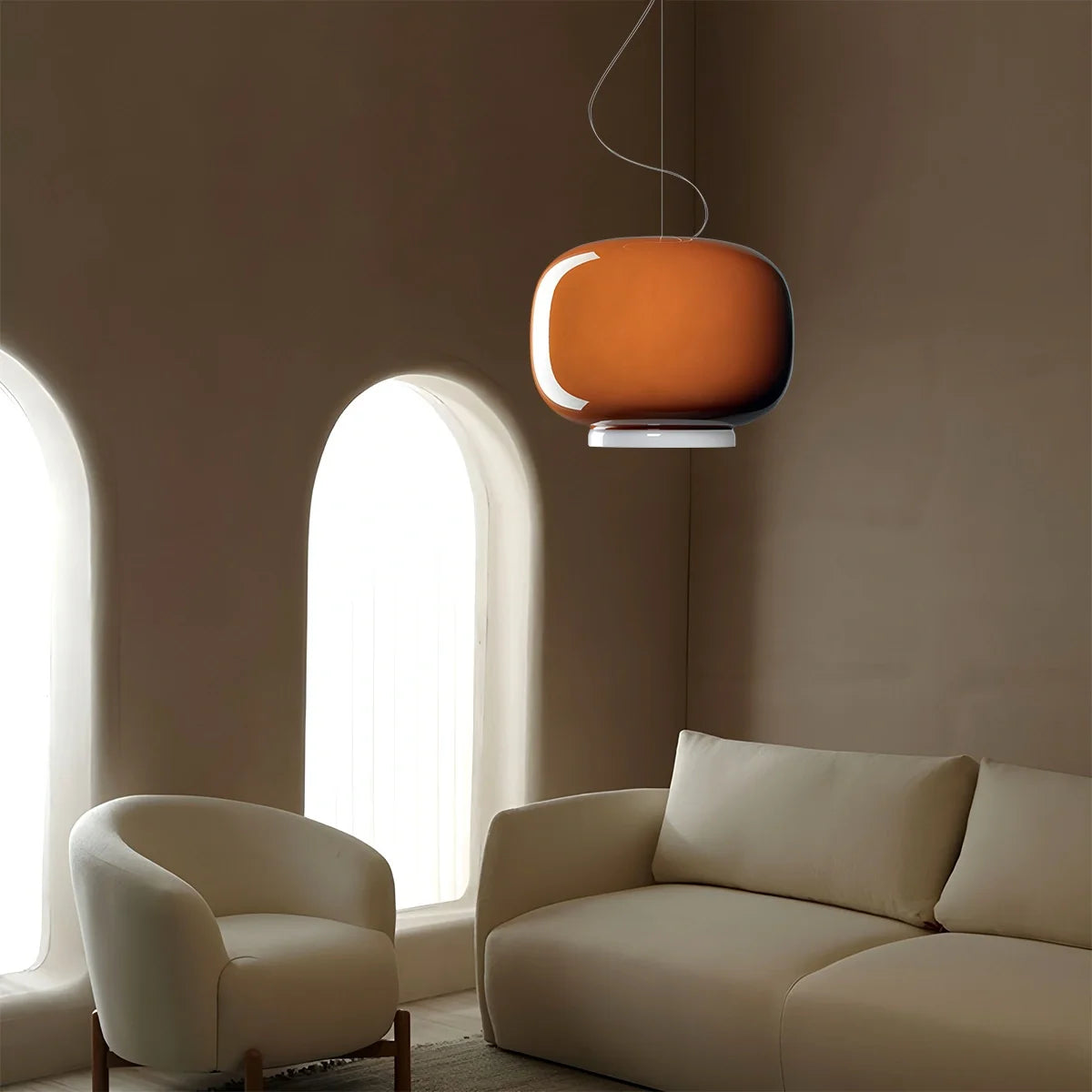 Feyran Modern Colored Glass Lantern Pendant Light