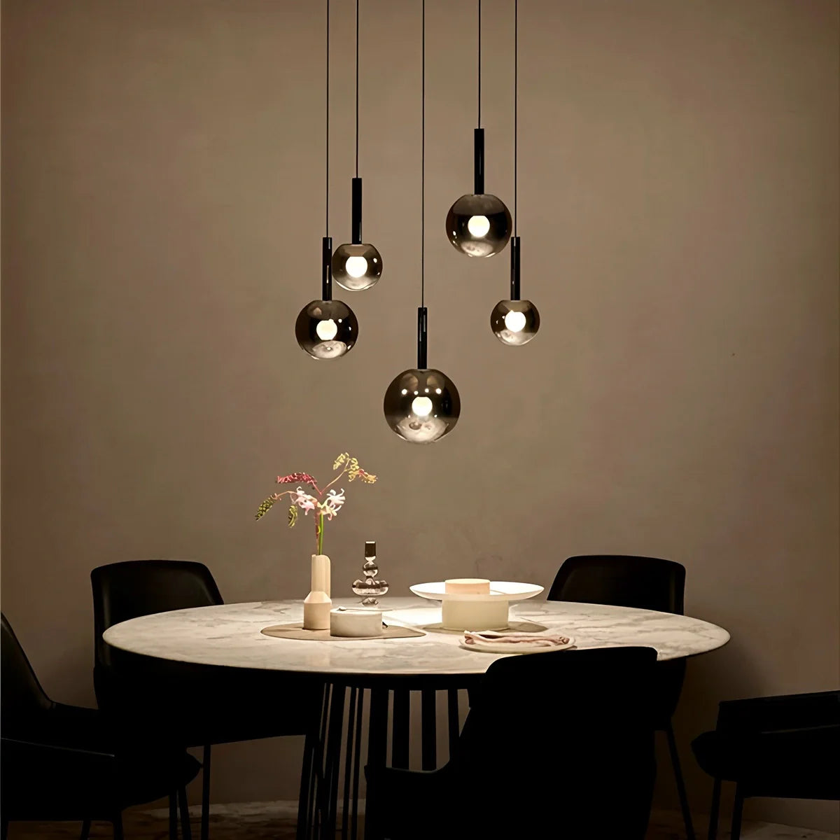Feyran Adjustable Bedside Glass Pendant Light