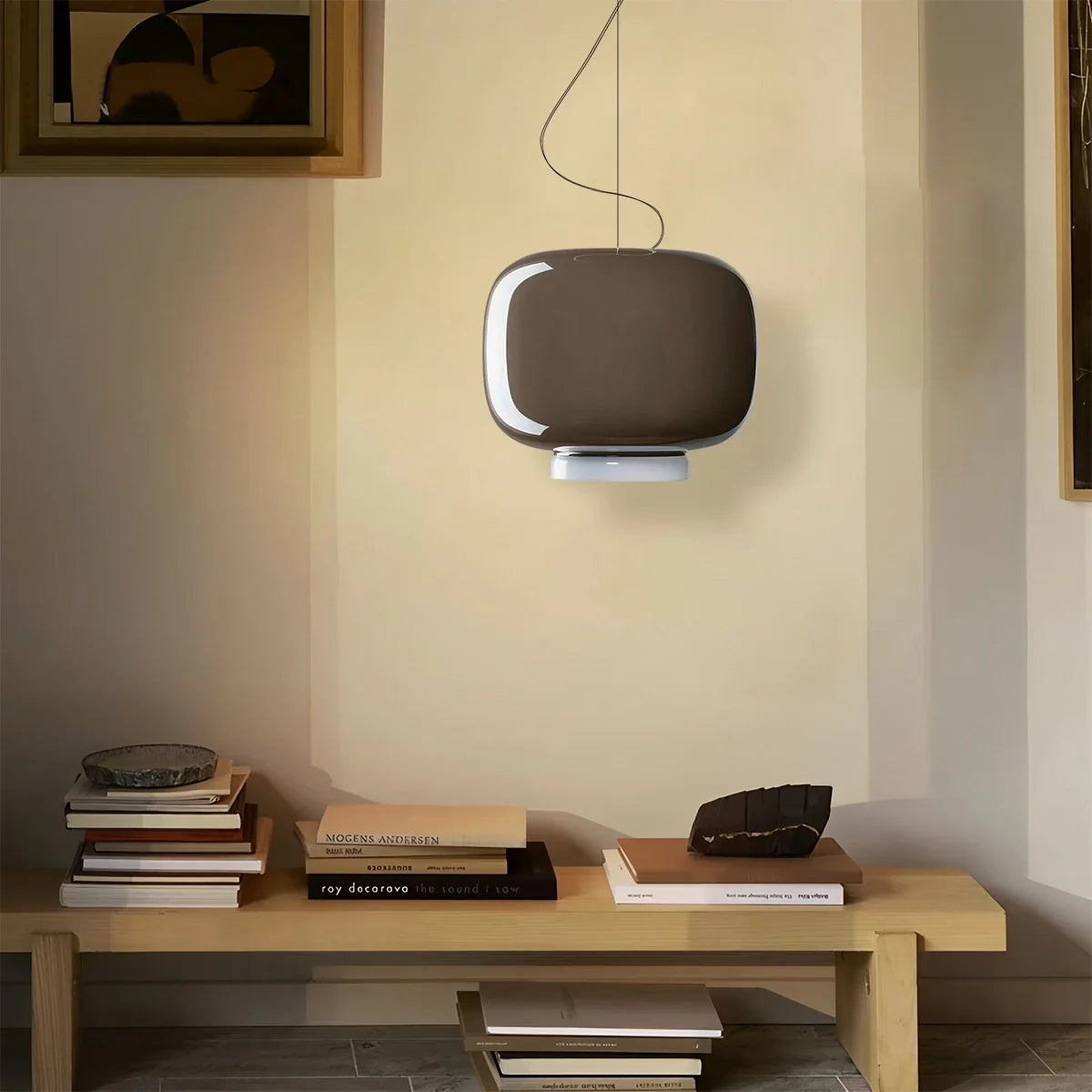 Feyran Modern Colored Glass Lantern Pendant Light