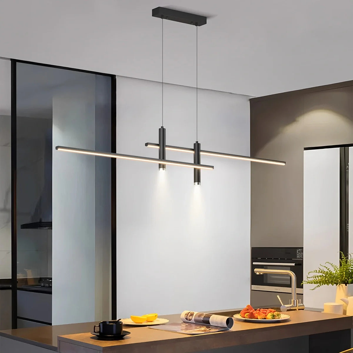 Feyran Modern Minimalist Linear LED Pendant Light