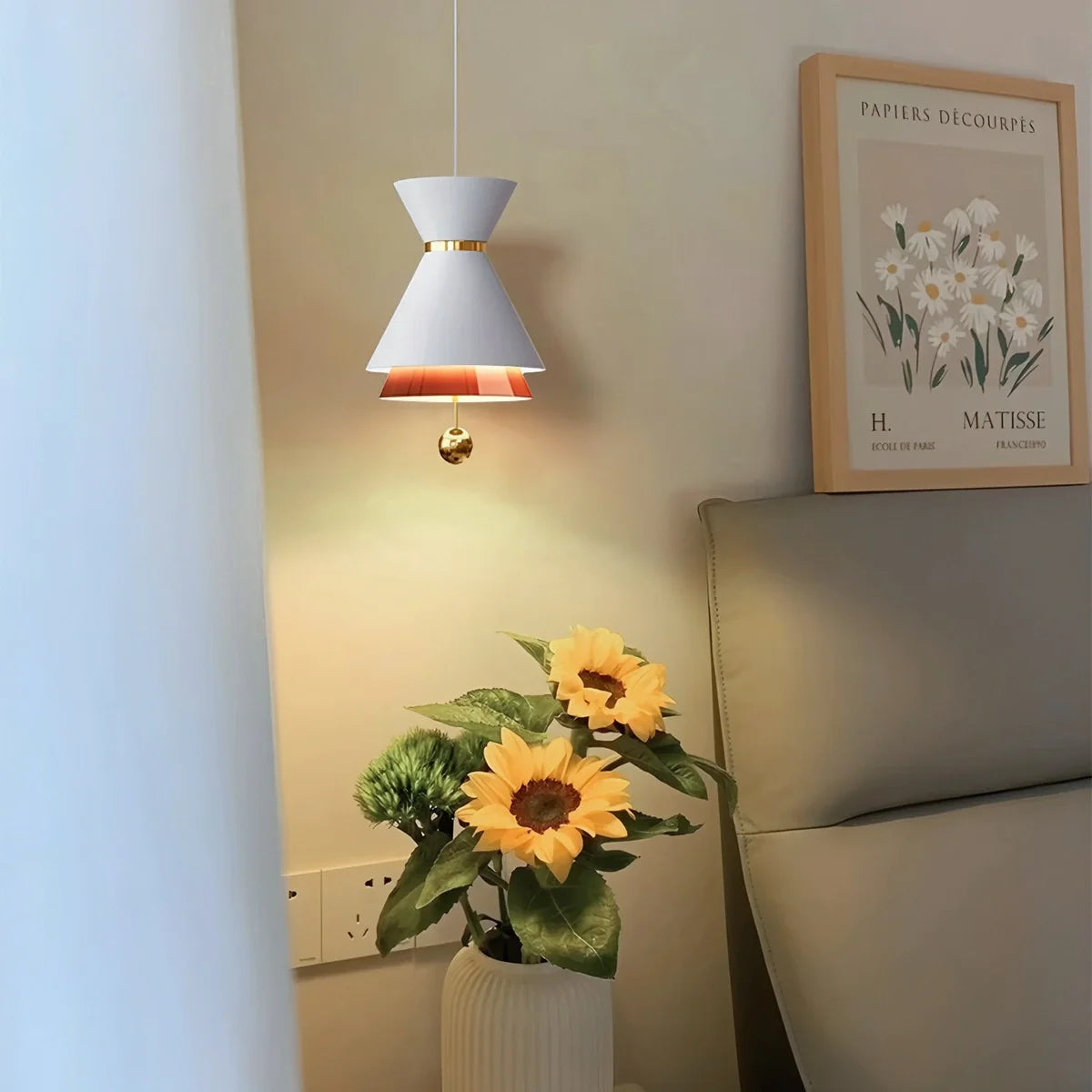 Feyran Modern Minimalist White LED Pendant & Wall Light
