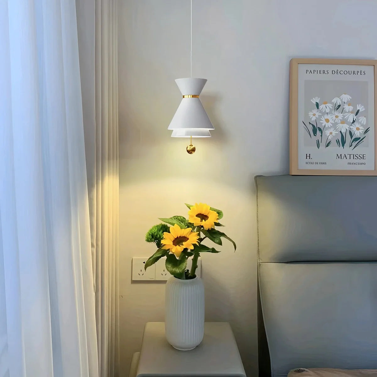 Feyran Modern Minimalist White LED Pendant & Wall Light