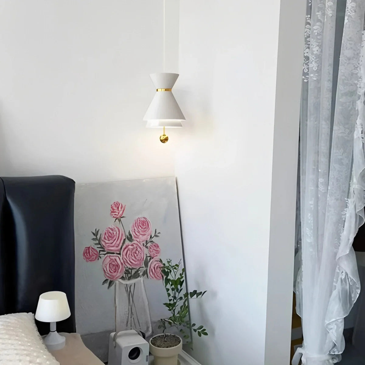 Feyran Modern Minimalist White LED Pendant & Wall Light