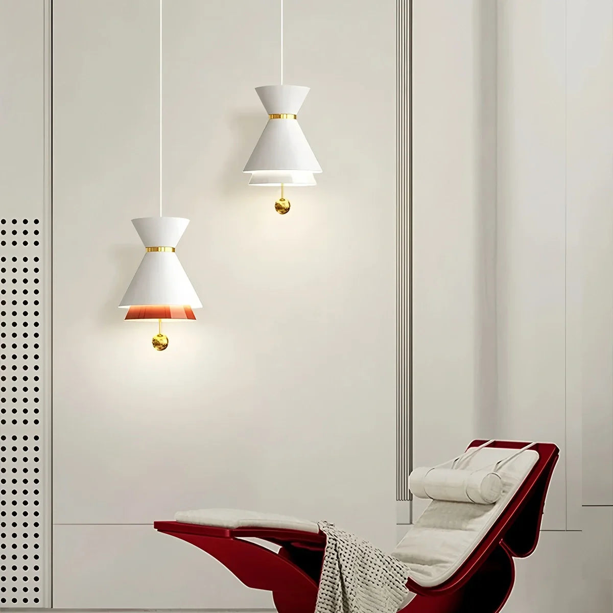 Feyran Modern Minimalist White LED Pendant & Wall Light