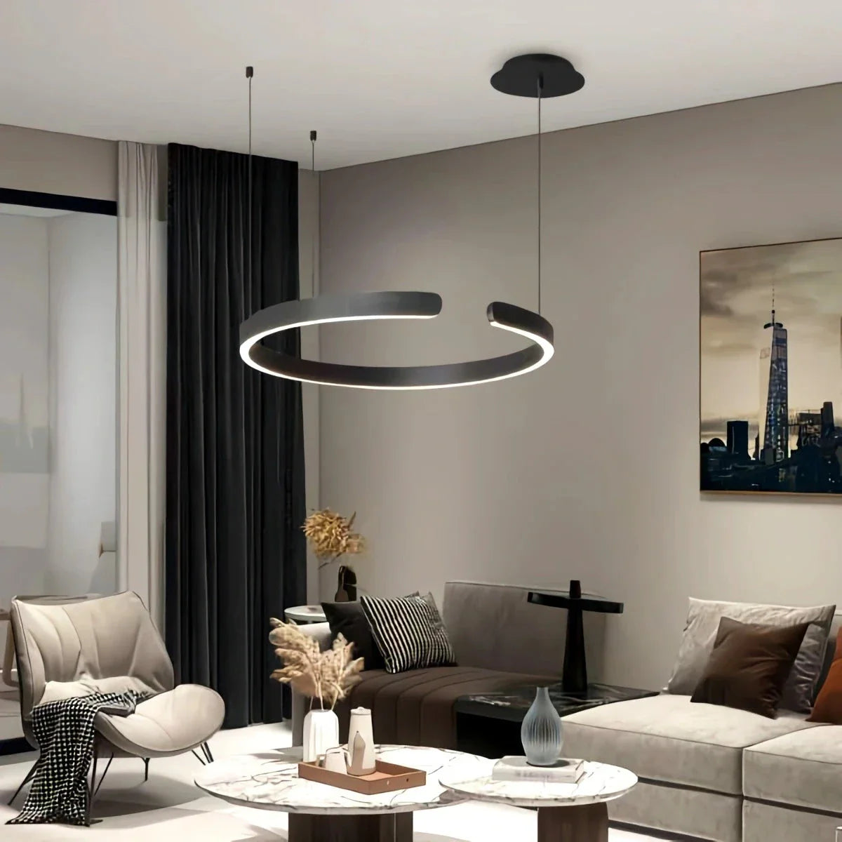 Feyran Modern Ring LED Chandelier for Living Room
