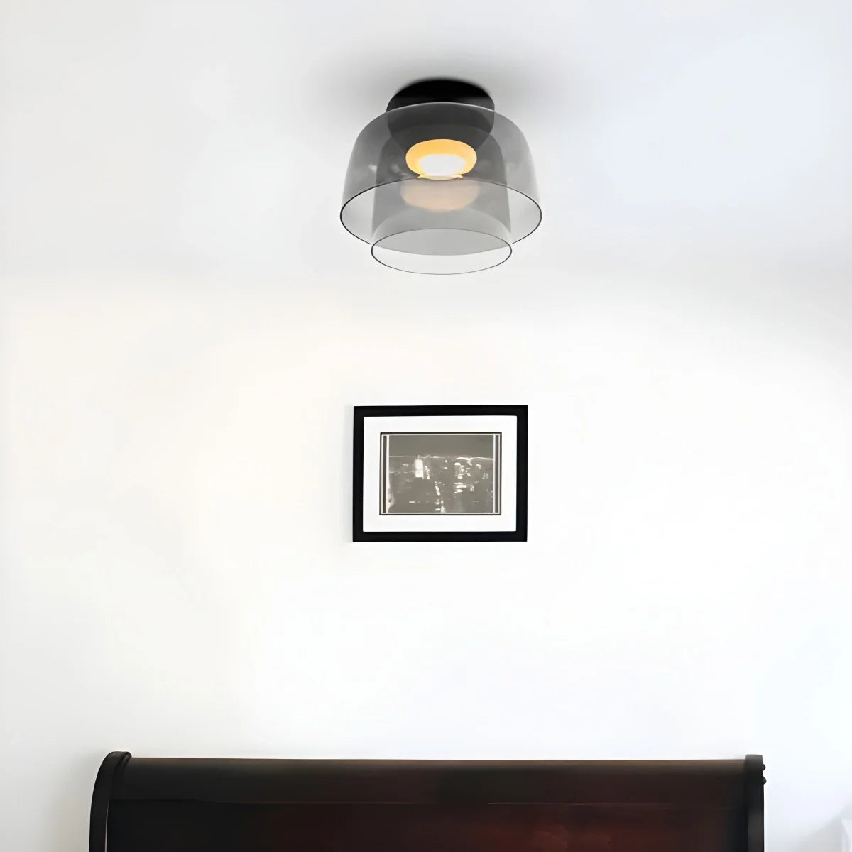 Feyran Colored Glass Ceiling Light for Bedroom