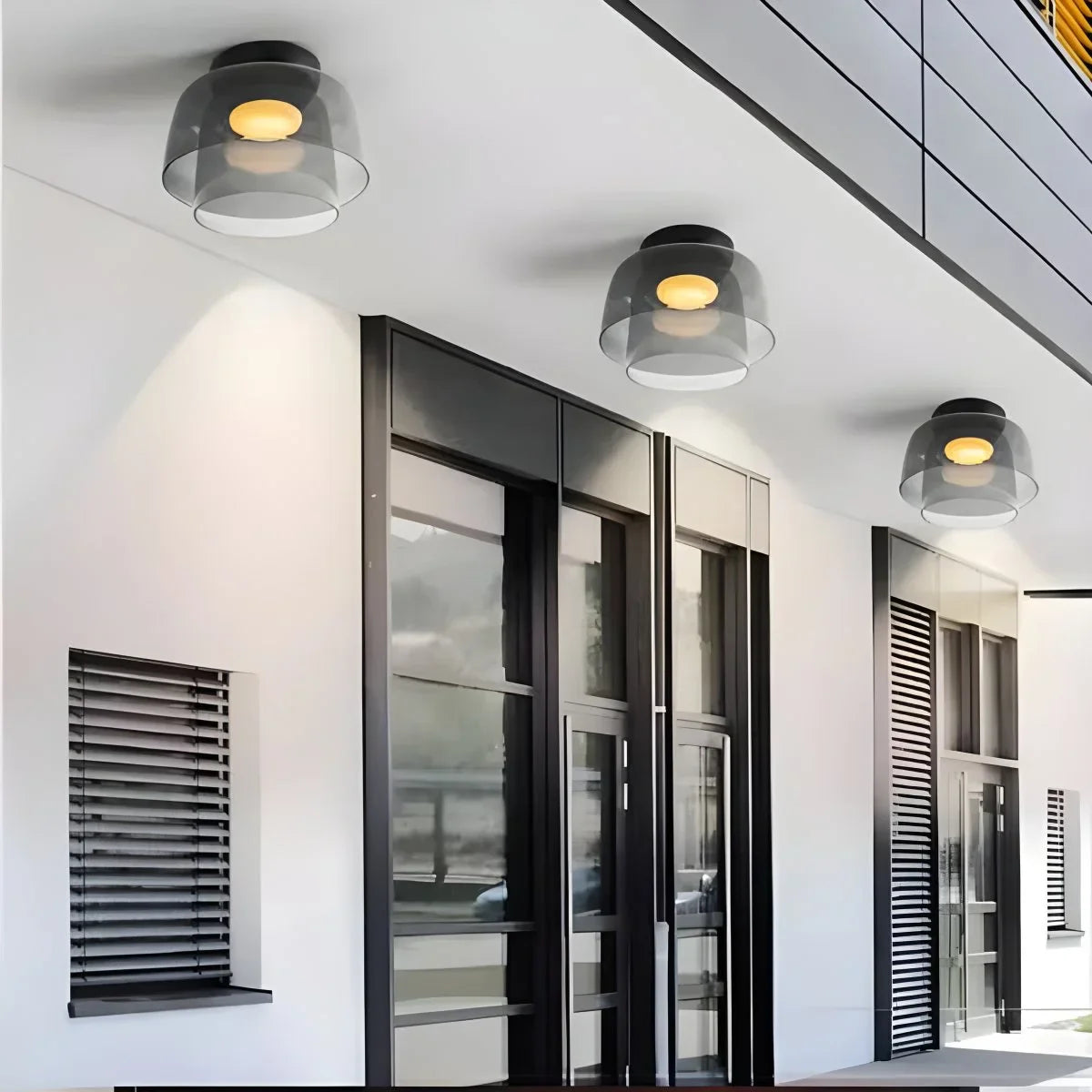 Feyran Colored Glass Ceiling Light for Bedroom