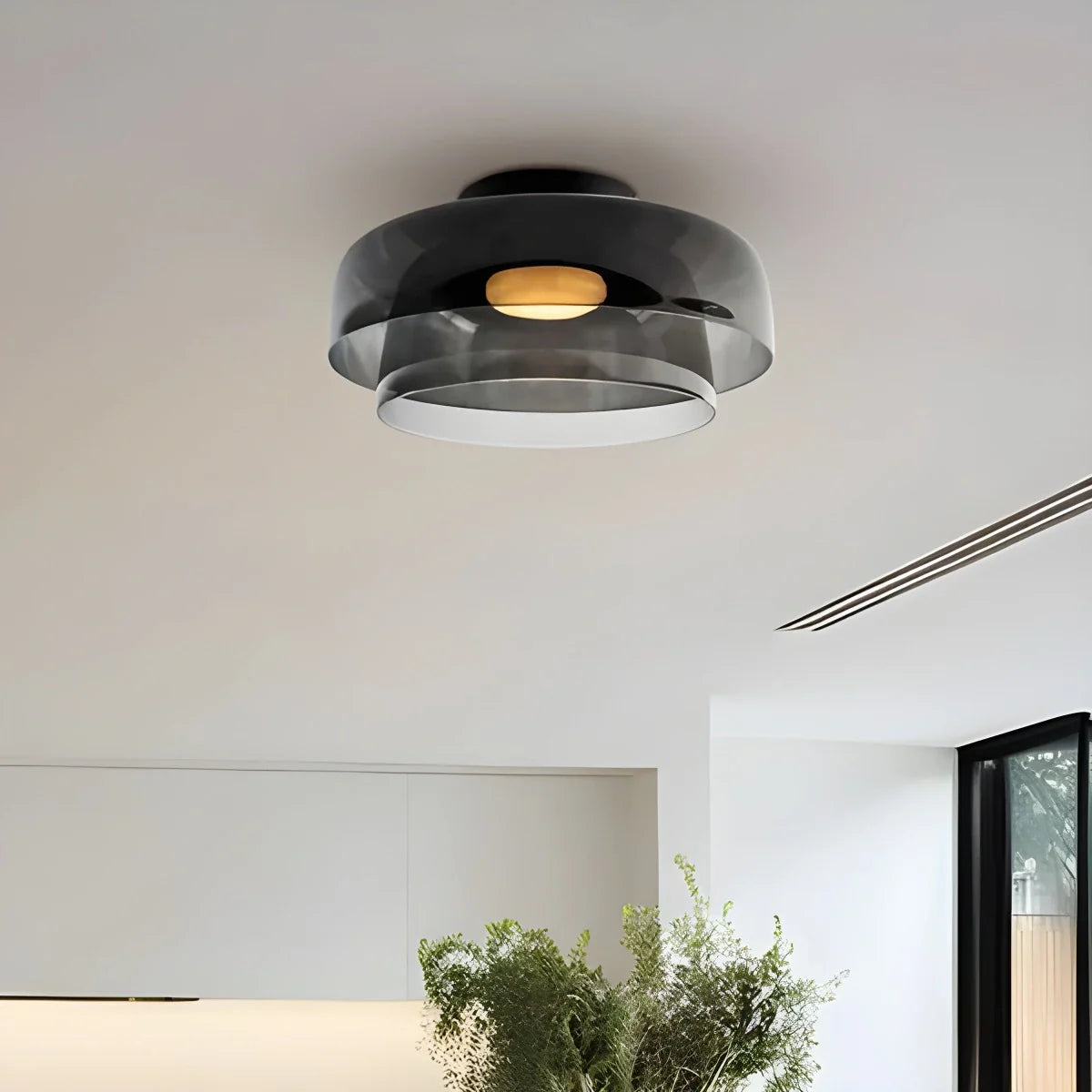 Feyran Colored Glass Ceiling Light for Bedroom