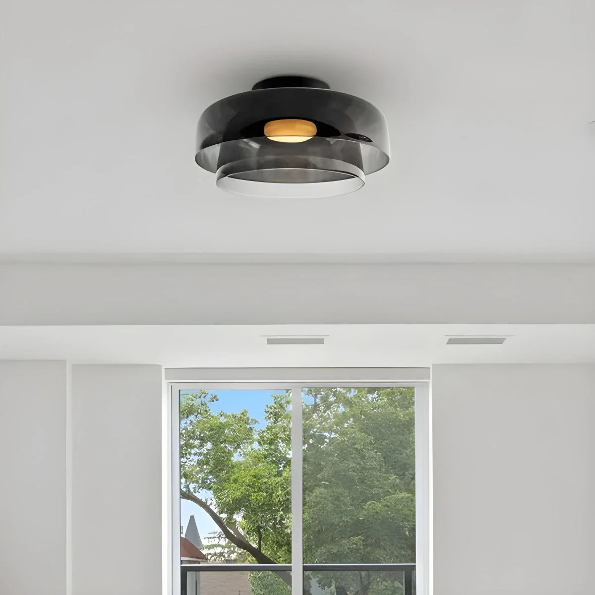 Feyran Colored Glass Ceiling Light for Bedroom