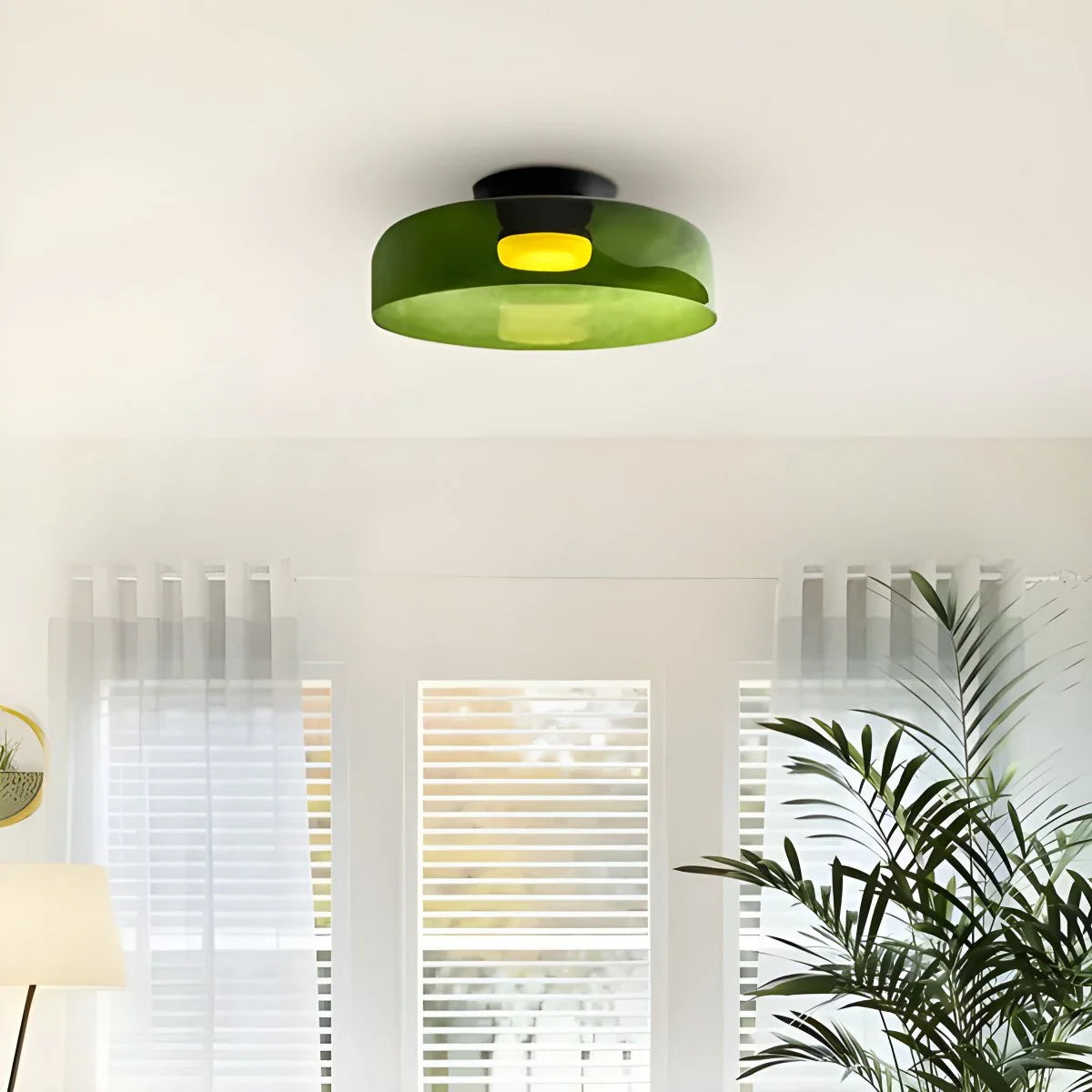 Feyran Colored Glass Ceiling Light for Bedroom
