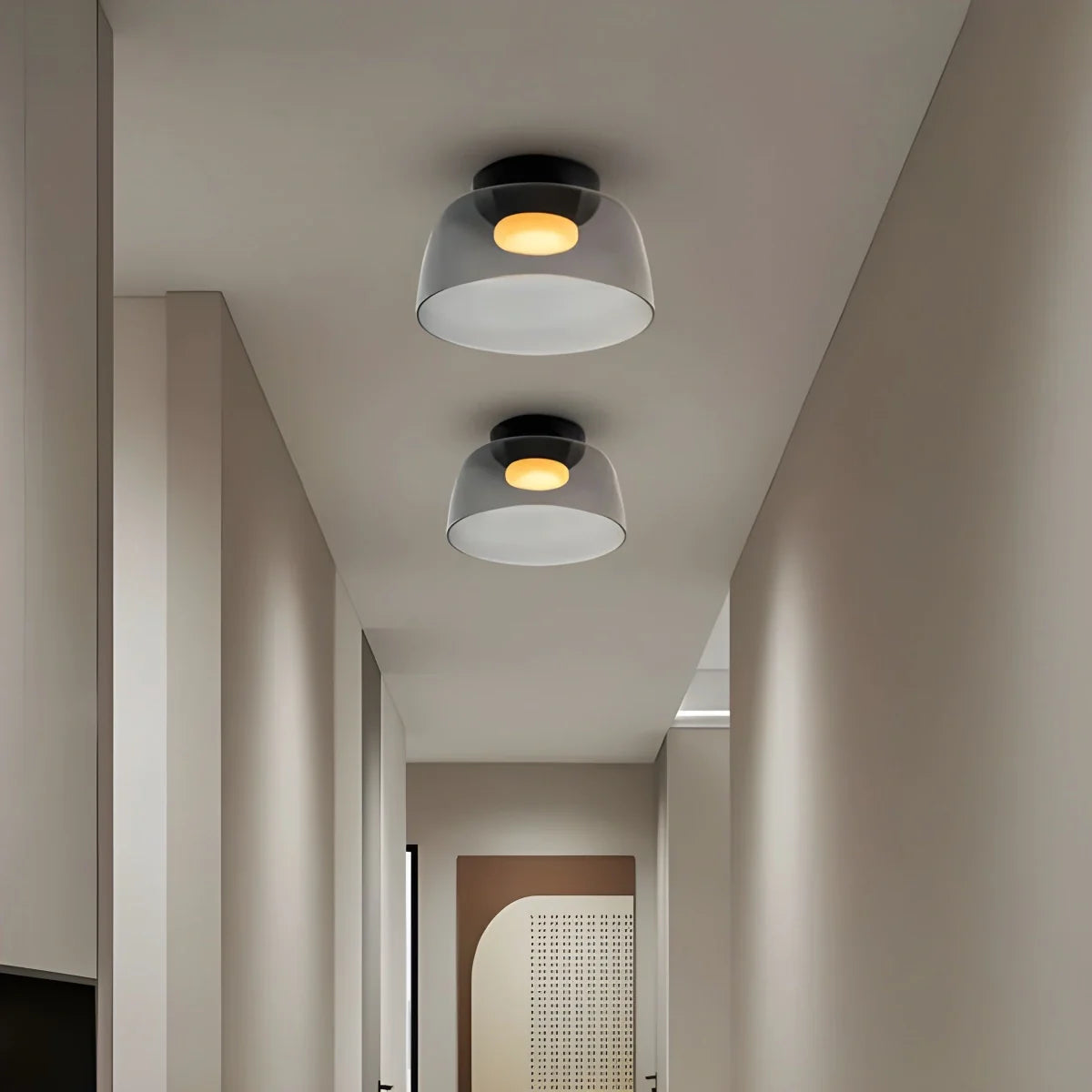 Feyran Colored Glass Ceiling Light for Bedroom