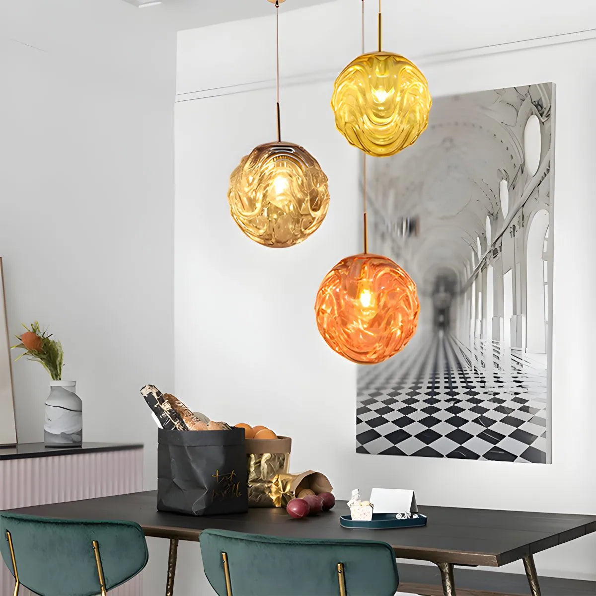 Feyran Modern Sphere Pendant Light for Kitchen Dining Room