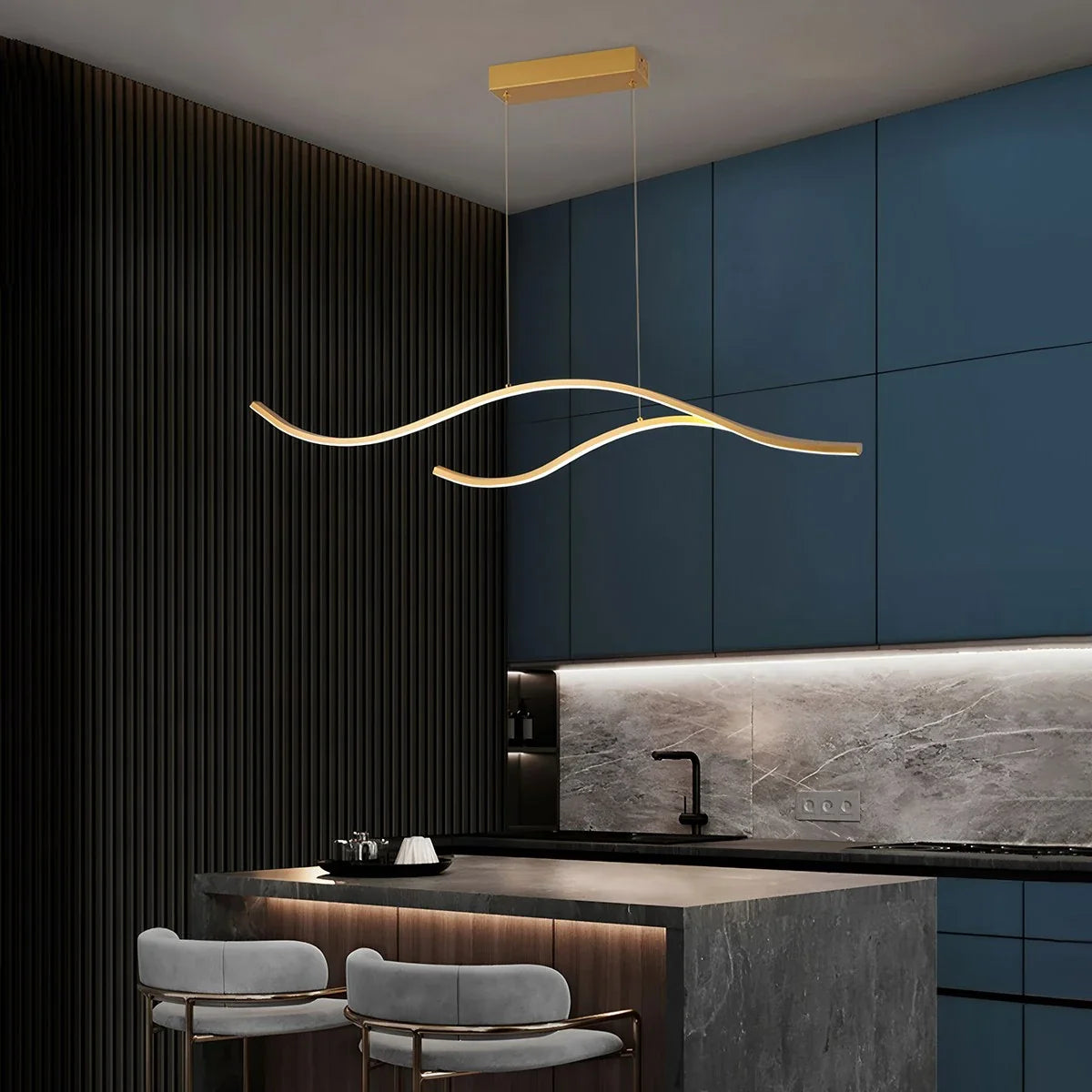 Feyran Modern Waves Hanging Pendant Light