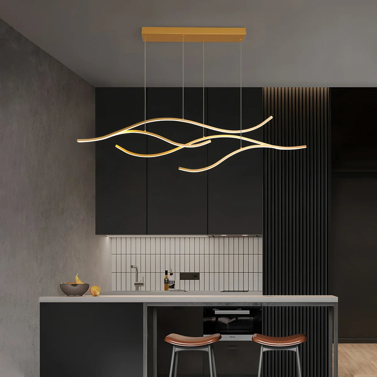 Feyran Modern Waves Hanging Pendant Light