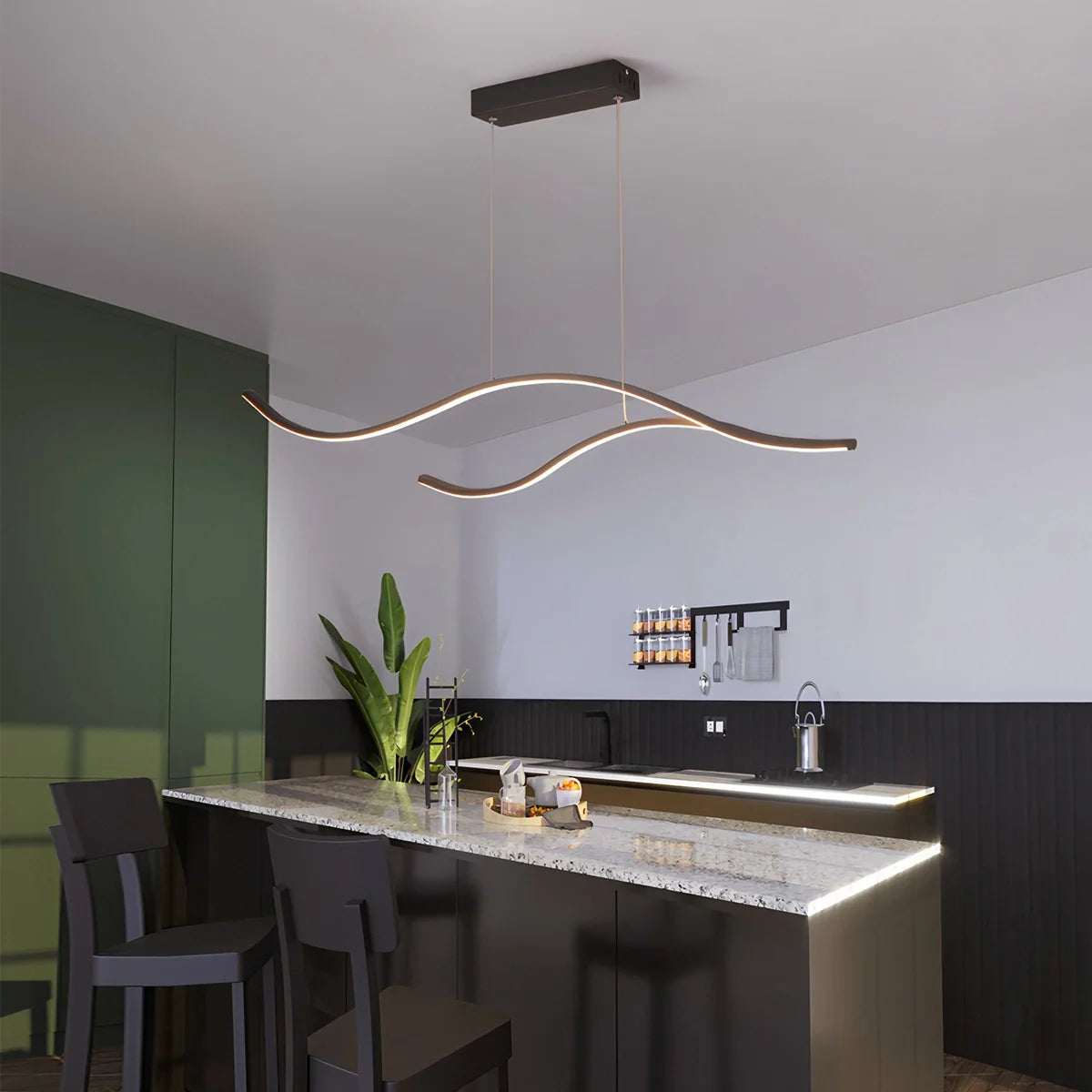 Feyran Modern Waves Hanging Pendant Light