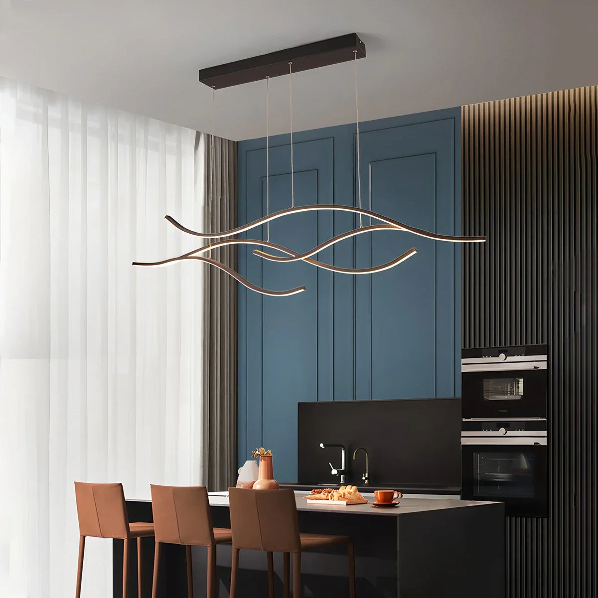 Feyran Modern Waves Hanging Pendant Light