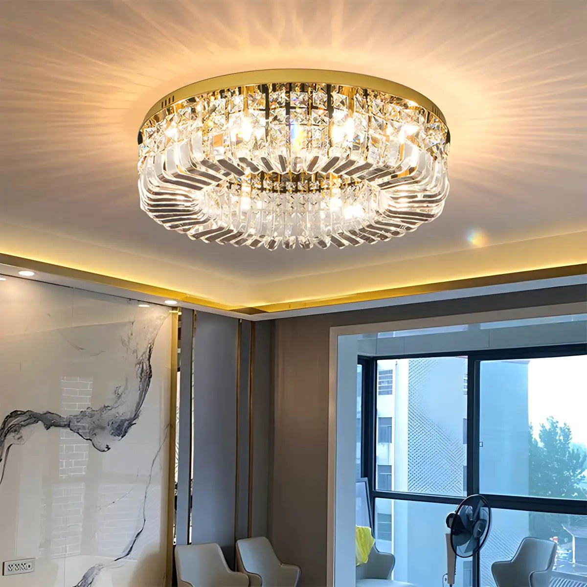 Feyran Modern Luxury Crystal Ceiling Light