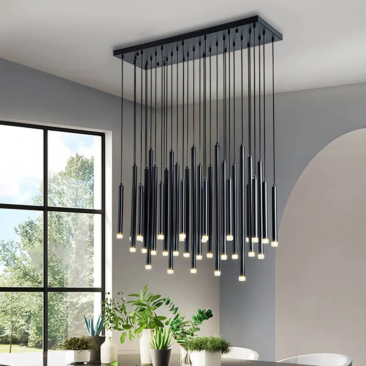 Feyran Modern Luxury Large Long Cylindrical Chandelier
