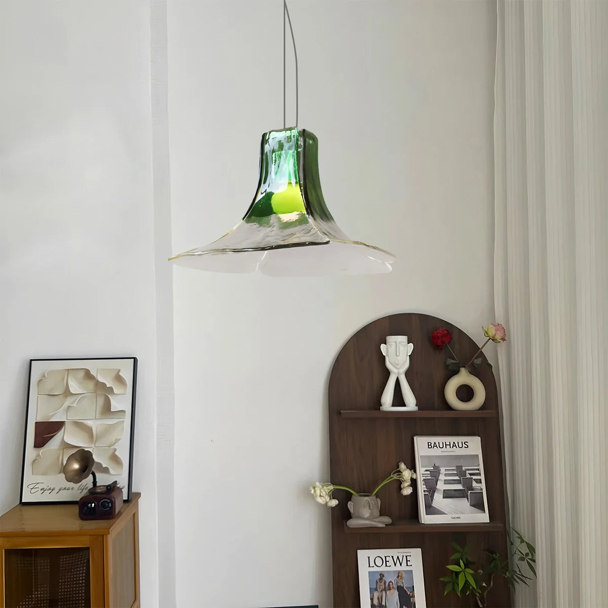 Feyran Murano Gradient Petal Glass Pendant Light