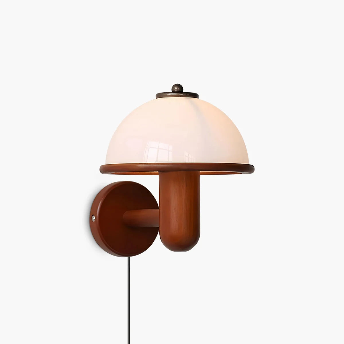 Feyran Mushroom Wood Wall Lamp for Bedroom
