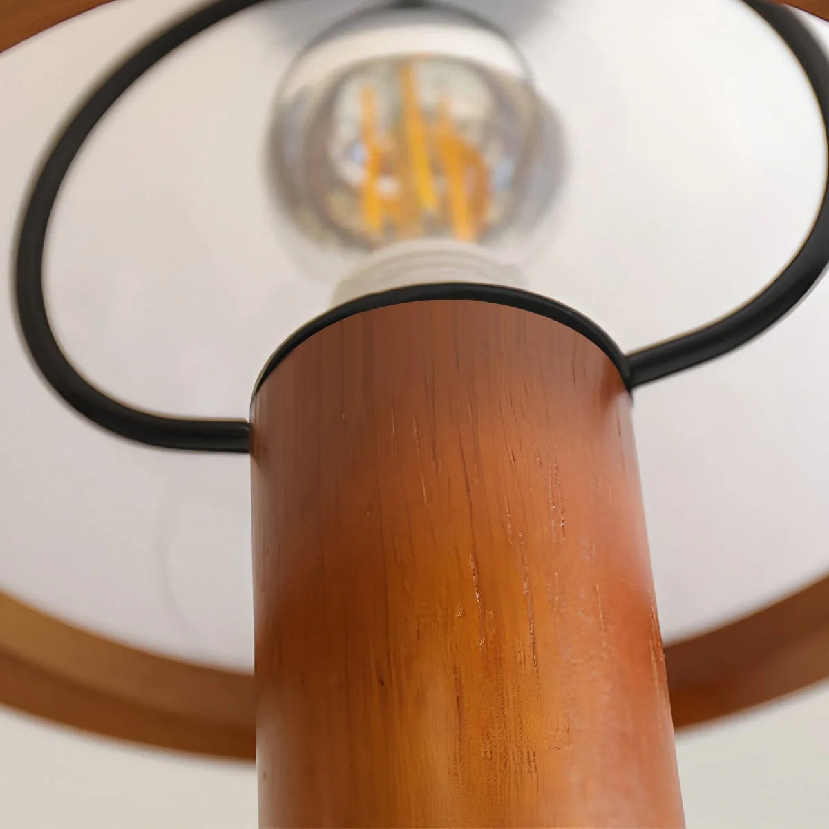 Feyran Mushroom Wood Wall Lamp for Bedroom