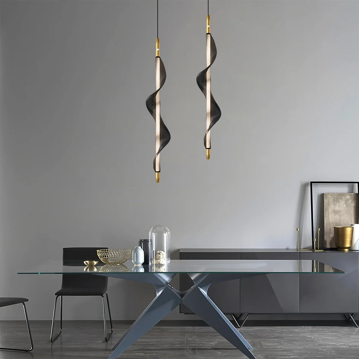 Feyran Nordic Art Twisted Mesh Pendant Light