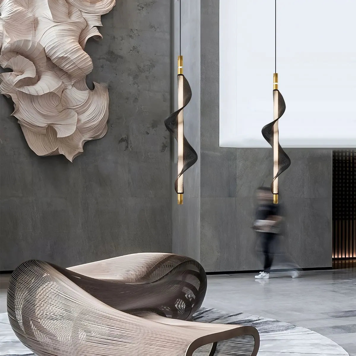 Feyran Nordic Art Twisted Mesh Pendant Light