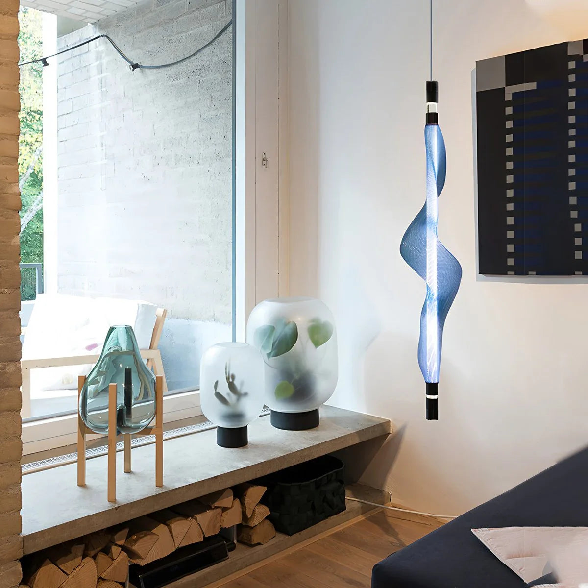 Feyran Nordic Art Twisted Mesh Pendant Light