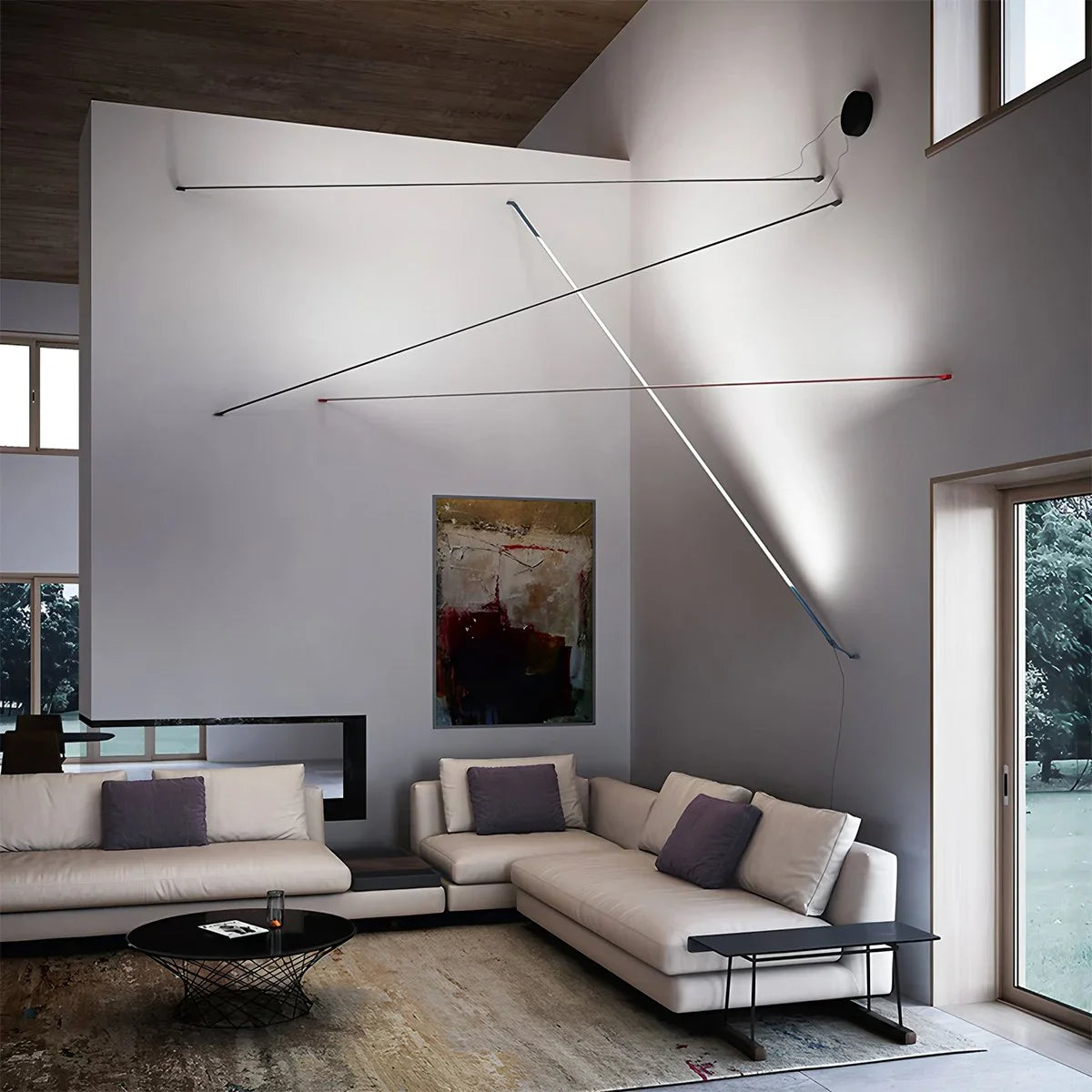 Feyran Nordic Canvas Background Wall Floor Lamp