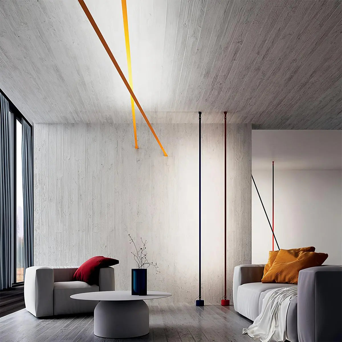 Feyran Nordic Canvas Background Wall Floor Lamp