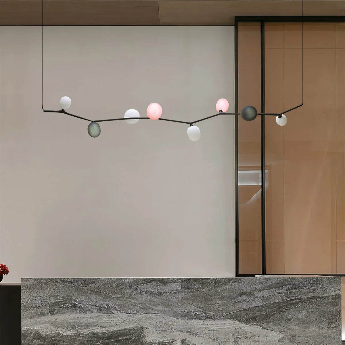 Feyran Nordic Creative Tree Branch Glass Chandelier