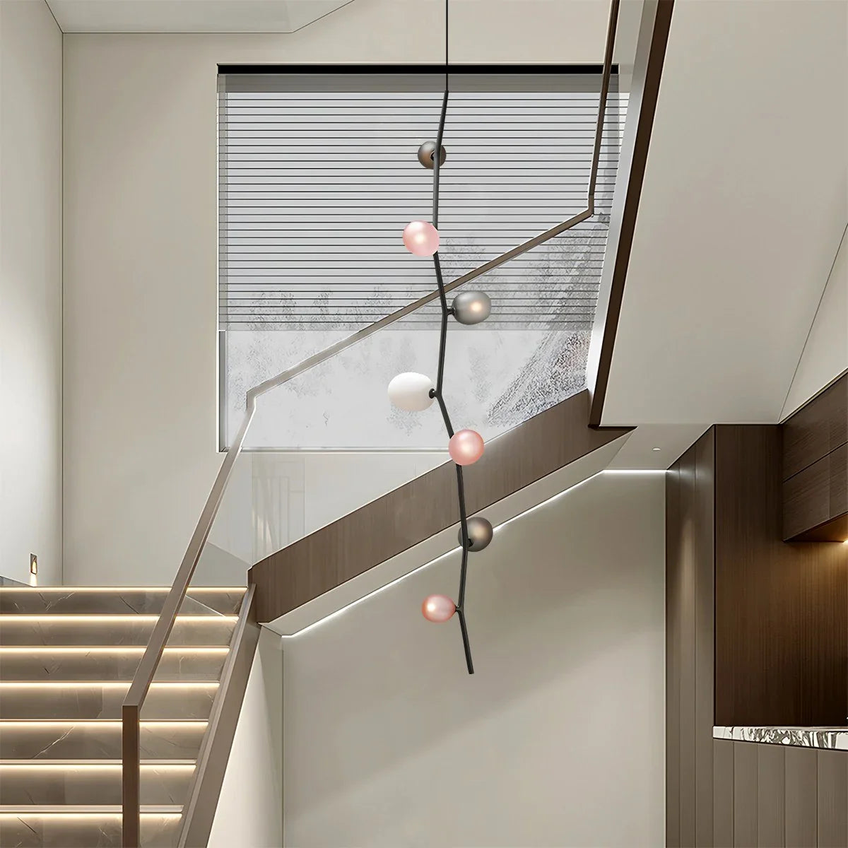 Feyran Nordic Creative Tree Branch Glass Chandelier