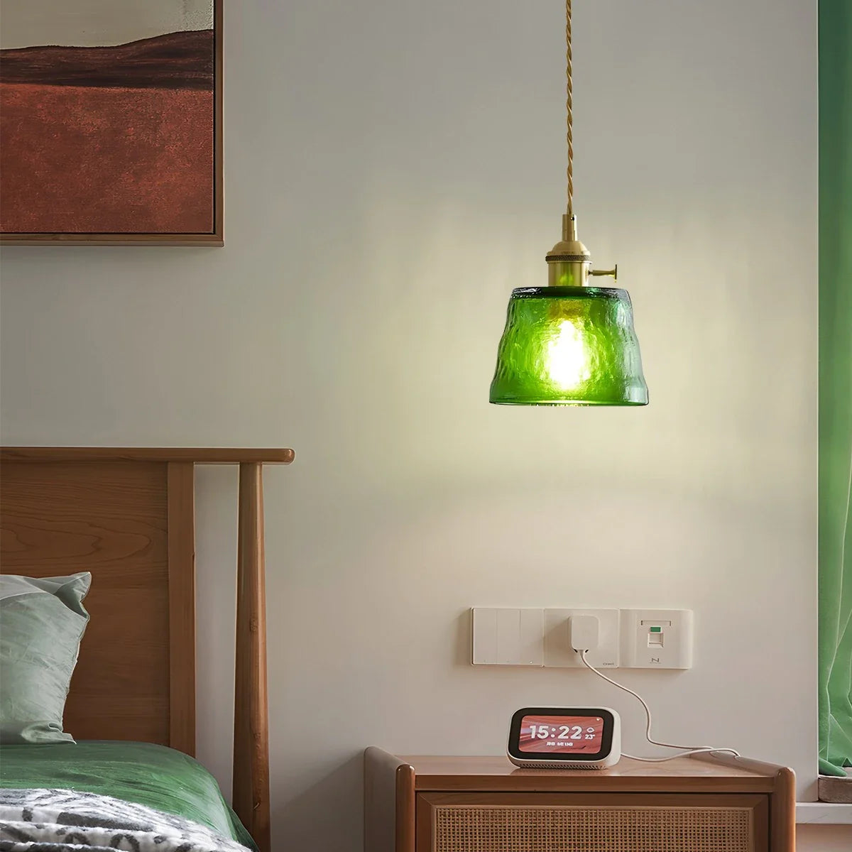 Feyran Nordic Cup Glass Pendant Lamp for Bedside