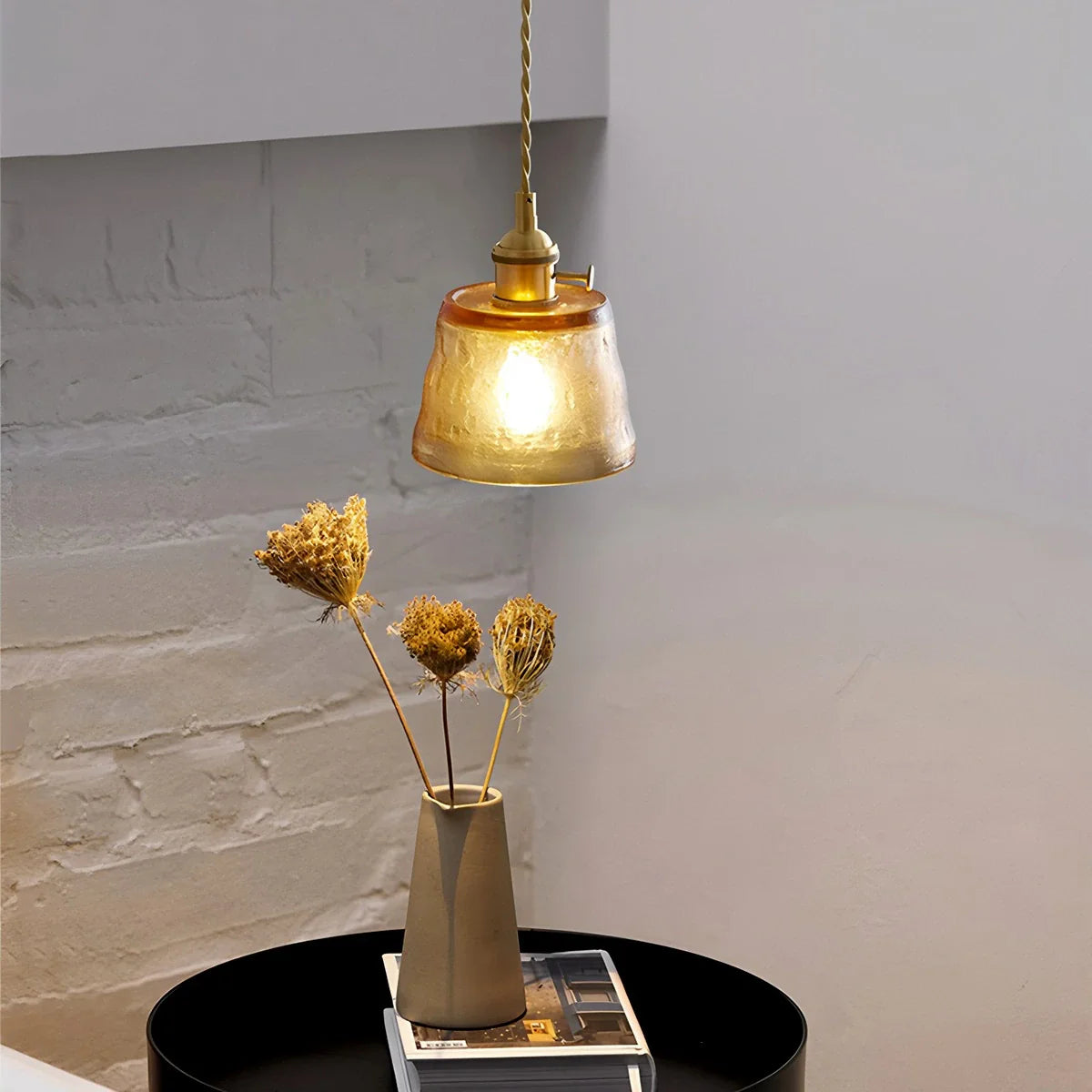 Feyran Nordic Cup Glass Pendant Lamp for Bedside