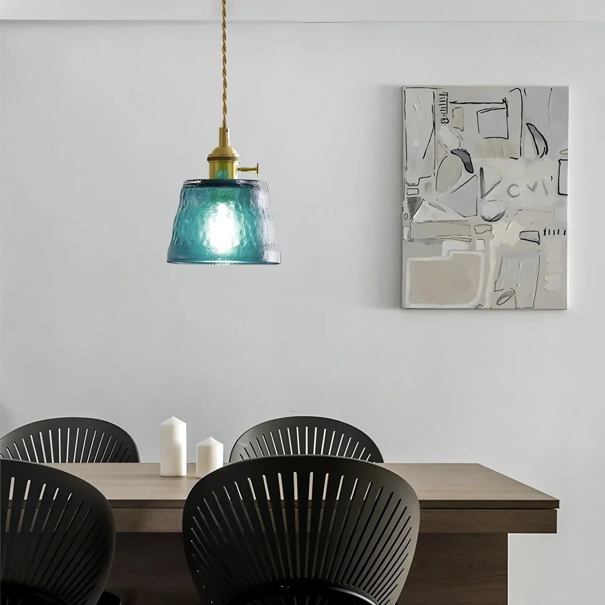 Feyran Nordic Cup Glass Pendant Lamp for Bedside