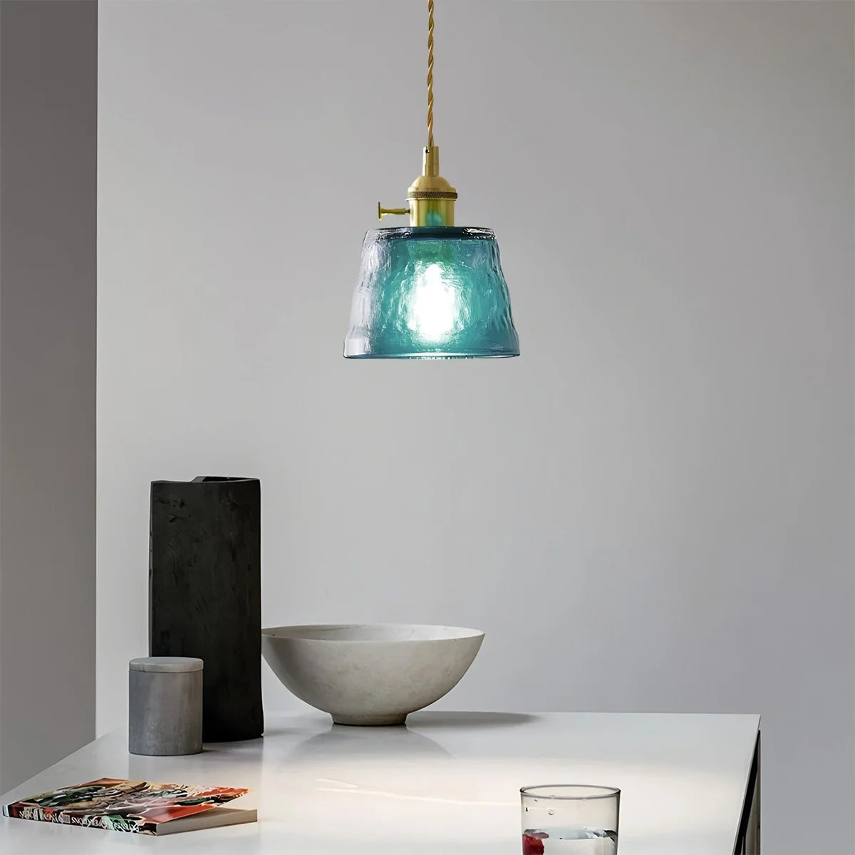 Feyran Nordic Cup Glass Pendant Lamp for Bedside